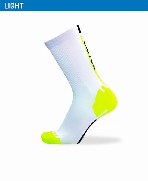 Biotex Fluo Race Sock White-Yellow