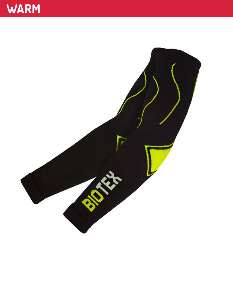 Biotex Elasticized Arm Warmer Black-Yellow