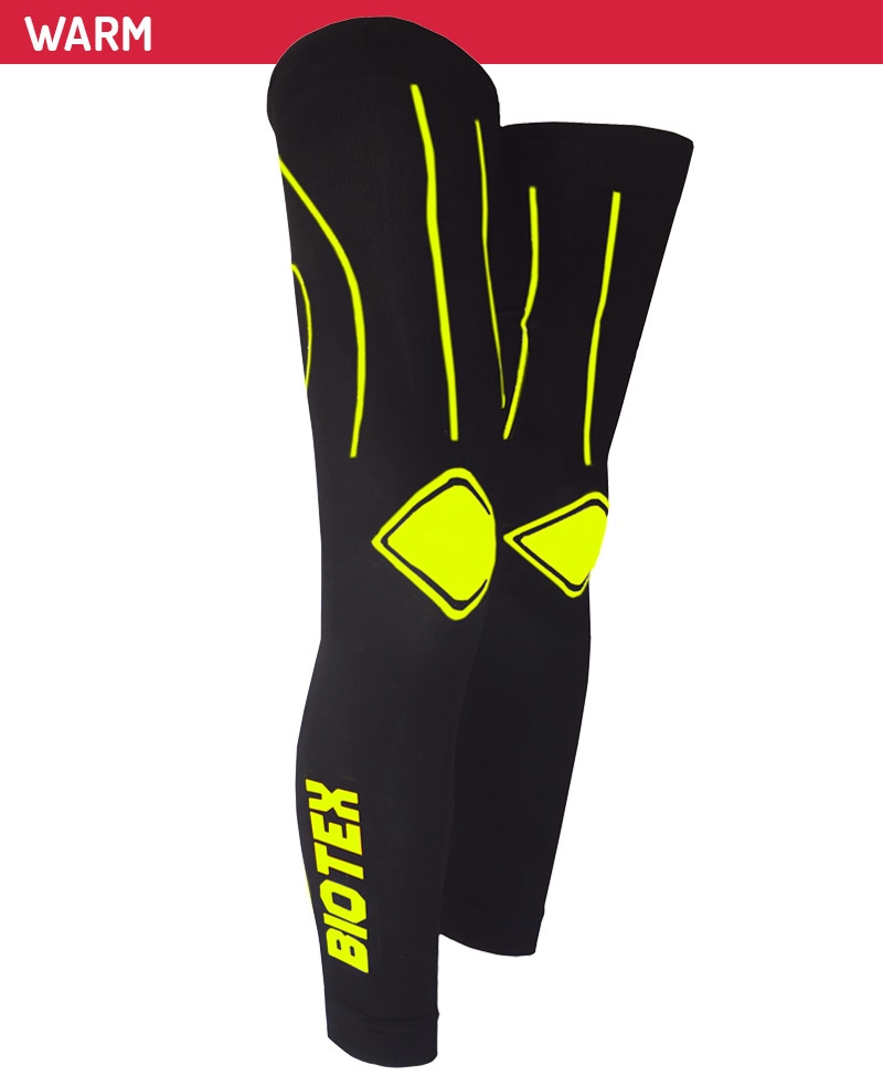Biotex Elasticized Leg Warmer Black-Yellow