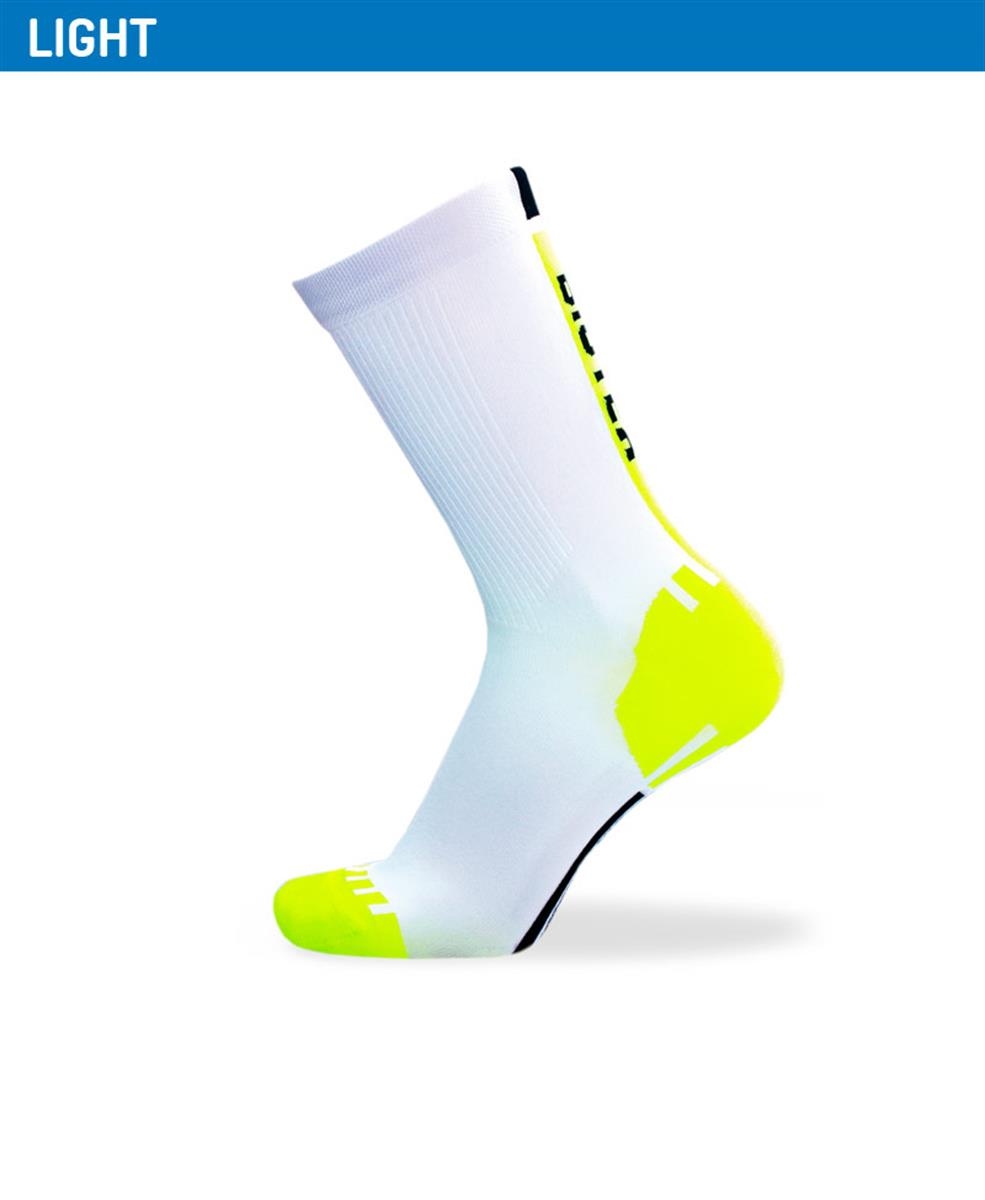 Biotex Fluo Race Sock White-Yellow