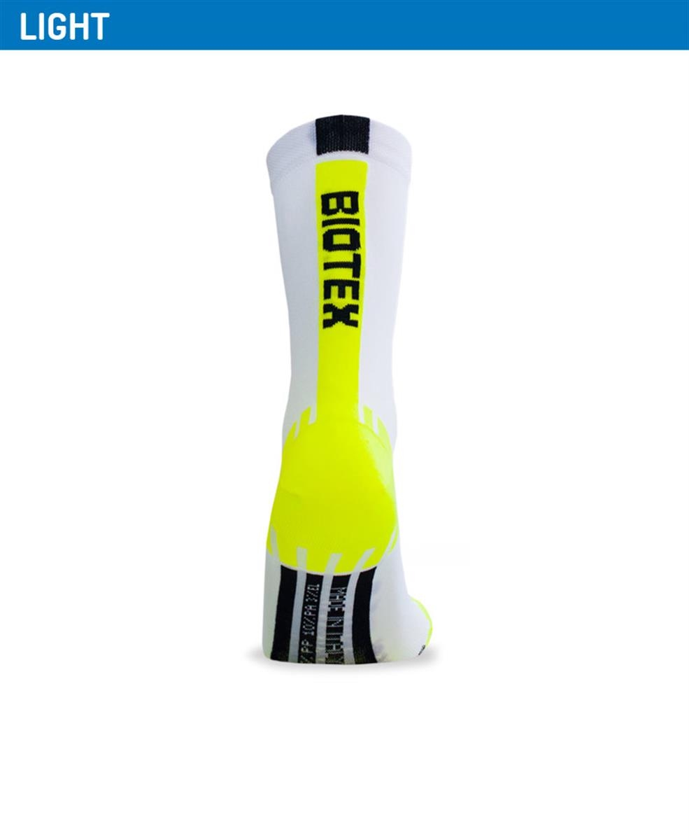 Biotex Fluo Race Sock White-Yellow