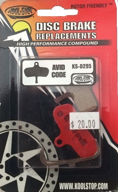 Koolstop Remblok Set KS-D295 Avid Organic Code 5