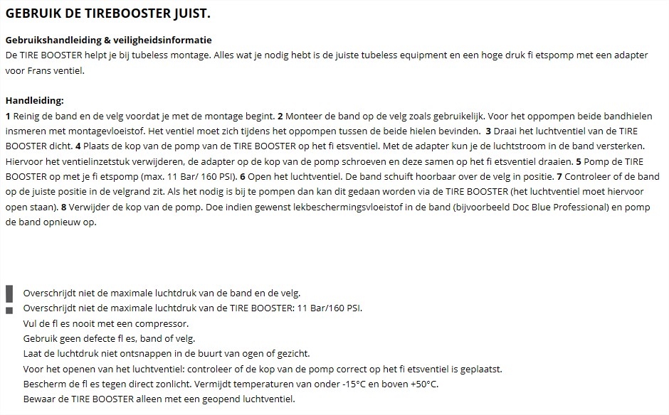Schwalbe Tire Booster
