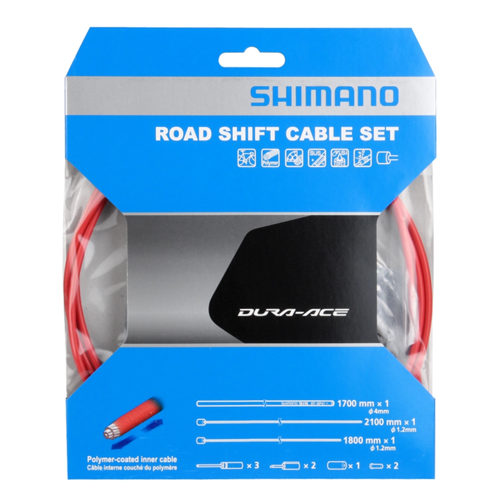 Shimano Shifterkabelset Dura Ace 9000 Polymer Rood