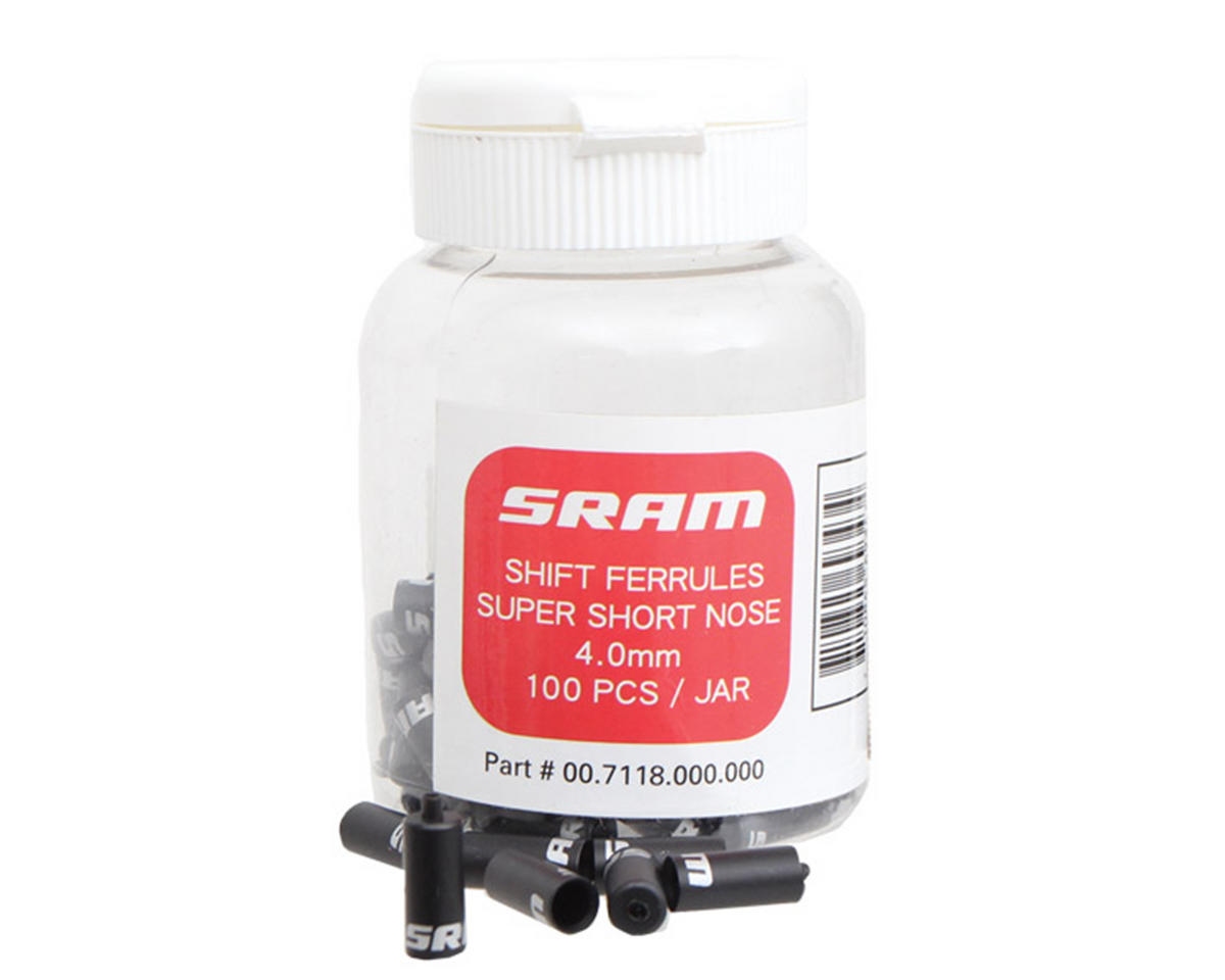 SRAM Kabelstoppers Zwart 4mm Korte Geleider100 Stuks